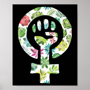Feminist Symbol Protester Support Resist vuist Poster
