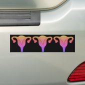Feminist Uterus bumper sticker (Op auto)