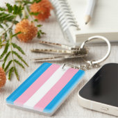 feminist van trans-pride vlag transinclusieve bond sleutelhanger (Voorkant Rechts)
