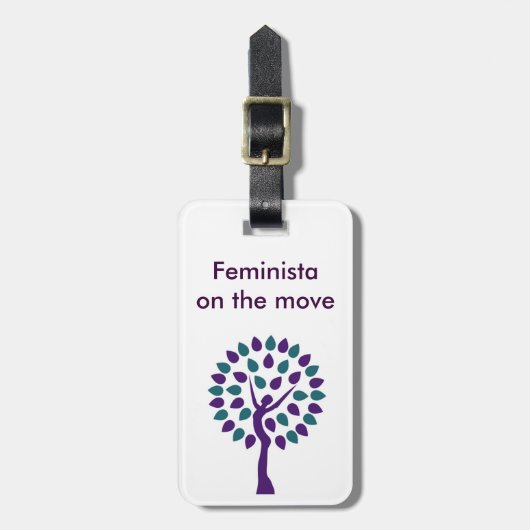 Feminista zal reizen bagagelabel (Voorkant verticaal)