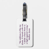 Feminista zal reizen bagagelabel (Achterkant verticaal)