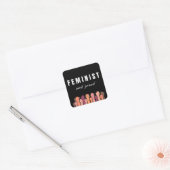 feministe en trots vierkante sticker (Envelop)
