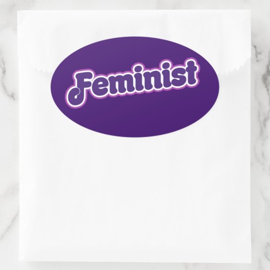 feministe ovale sticker (Tas)