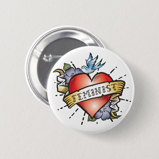 feministe ronde button 5,7 cm (Voorkant /achterkant)