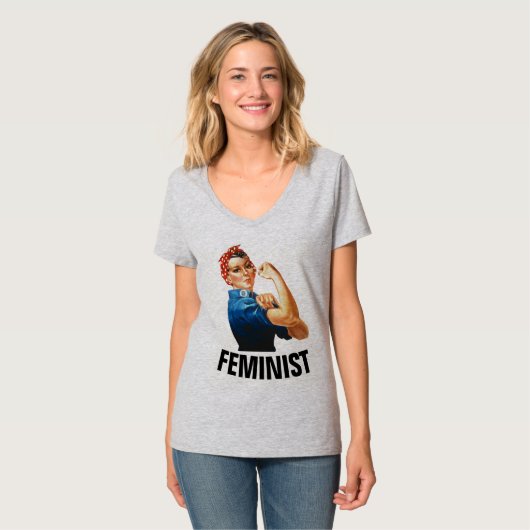FEMINISTE, Rosie les T-shirts Riveter (Devant entier)