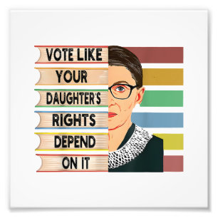 Feministe Ruth Bader Ginsburg RBG Citaat Meisje Me Foto Afdruk