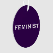 Feministe, texte gras sur violet clair et foncé (devant)