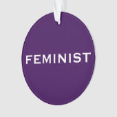 Feministe, texte gras sur violet clair et foncé (devant)