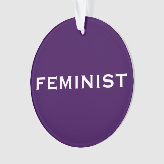 Feministe, texte gras sur violet clair et foncé (devant)