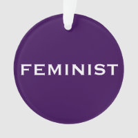 Feministe, texte gras sur violet clair et foncé