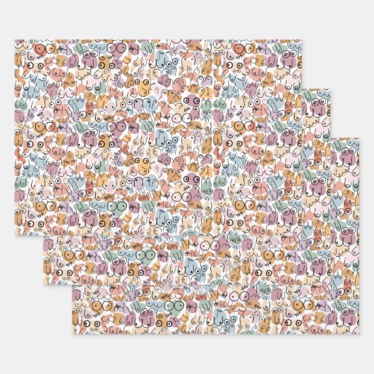 feministe vrouw inpakpapier vel (Set)