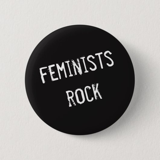 Feministen Rock Ronde Button 5,7 Cm (Voorkant)