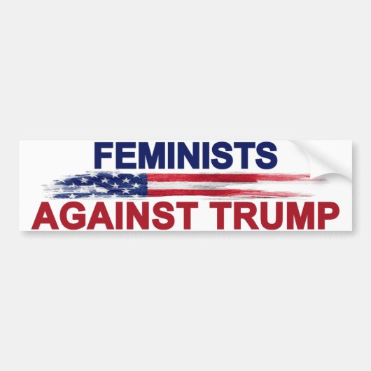 Feministen tegen Trump Bumpersticker (Voorkant)