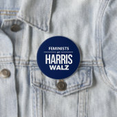Feministen voor Harris Walz Ronde Button 7,6 Cm (In situ)