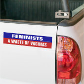 Feministen zijn afval van de Bumpersticker van Vag (Op Truck)