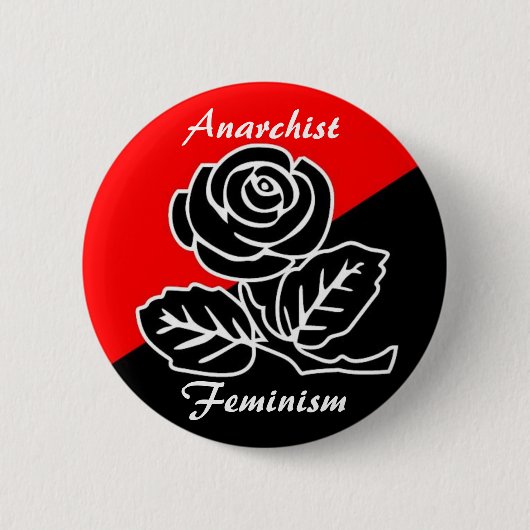 feministisch anarchisme ronde button 5,7 cm (Voorkant)