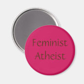 feministisch atheïst magneet (Voorkant / Achterkant)