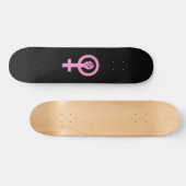 Feministisch bord zwart skateboard (Horizontaal)
