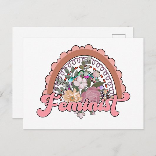 Feministisch Briefkaart (Voorkant / Achterkant)