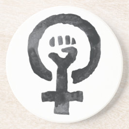 Feministisch eerste symbool zandsteen onderzetter
