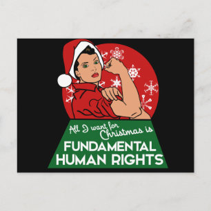 Feministisch kerstfeest feestdagenkaart