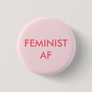 feministisch meisje met ronde knop button 3,2 cm