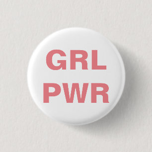 feministisch meisje met ronde knop ronde button 3,2 cm