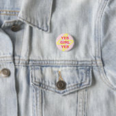 feministisch meisje met ronde knop ronde button 3,2 cm (In situ)