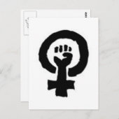 Feministisch symbool briefkaart (Voorkant / Achterkant)