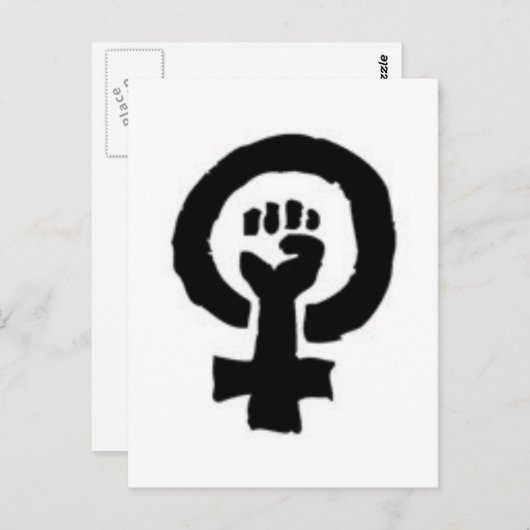 Feministisch symbool briefkaart (Voorkant / Achterkant)