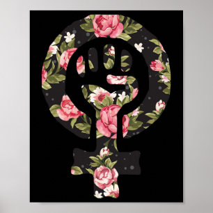 Feministisch symbool Demonstrant Steun Weersta Eer Poster