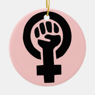 Feministisch symbool keramisch ornament