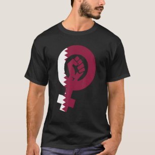 Feministisch symbool Qatar Flag T-shirt