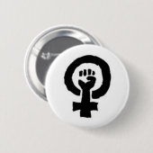Feministisch symbool ronde button 5,7 cm (Voorkant /achterkant)