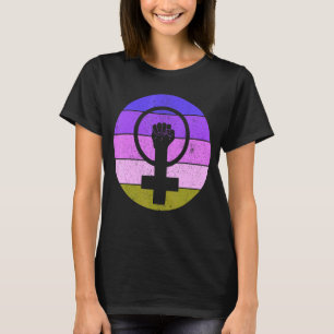 Feministisch symbool Vrouw Gelijkheid vrouw in fem T-shirt