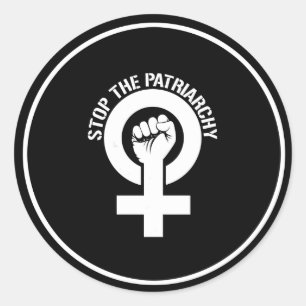 Feministisch verzet - Stop het patriarchaat - hoer Ronde Sticker