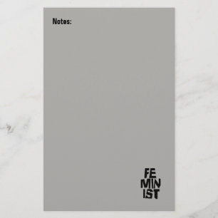 Feministisch vrouwen vrouwelijk meisje me te briefpapier