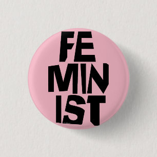 Feministisch vrouwen vrouwelijk meisje me te ronde button 3,2 cm