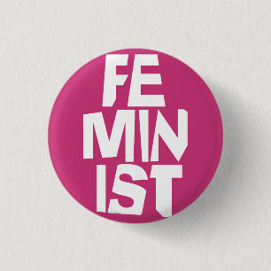 Feministisch vrouwen vrouwelijk meisje me te ronde button 3,2 cm