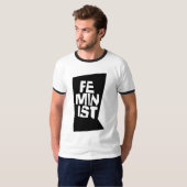 Feministisch vrouwen vrouwelijk meisje me te t-shirt (Voorkant volledig)