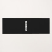 Feministisch zwart wit vast, modern yogamat (Achterkant (horizontaal))