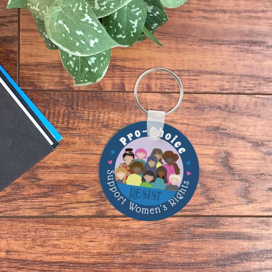 Feministische Blauwe Sleutelhanger