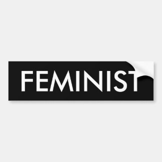 Feministische bumpersticker