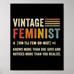 Feministische definitie weet meer dan ze retro zeg poster