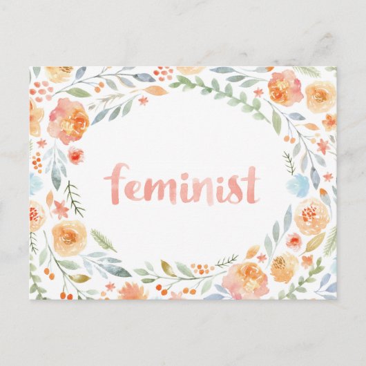 Feministische druk briefkaart (Voorkant)