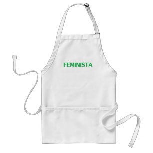 feministische feminista in Spaans groen en wit mod Standaard Schort