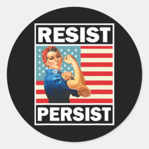 Feministische geschenken blijven bestaan ronde sticker