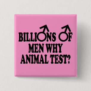 Feministische grappige badjes vierkante button 5,1 cm