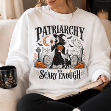 Feministische Halloween Heks Patriarchaat Is Schri