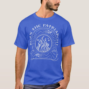 Feministische heks brandt de patriarchie van hallo t-shirt